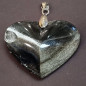 Pendentif Obsidienne argentée Cœur