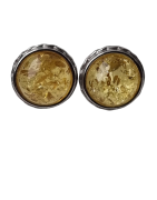 Boucles Ambre 10mm argent 925