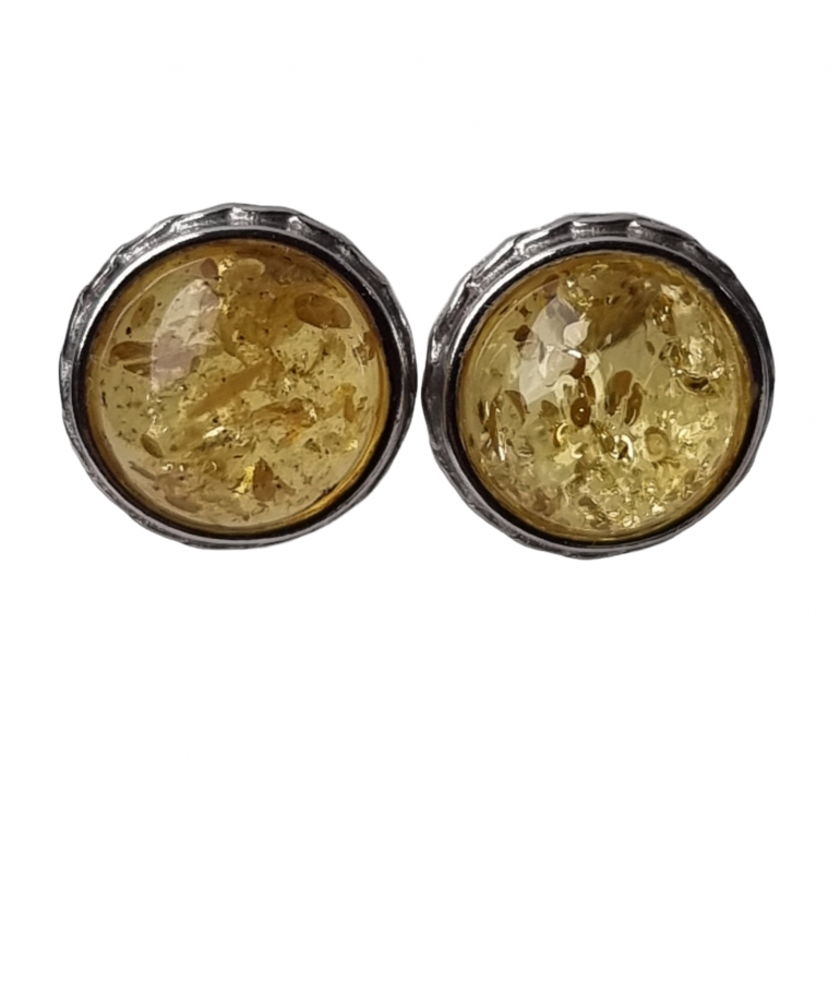 Boucles Ambre 10mm argent 925