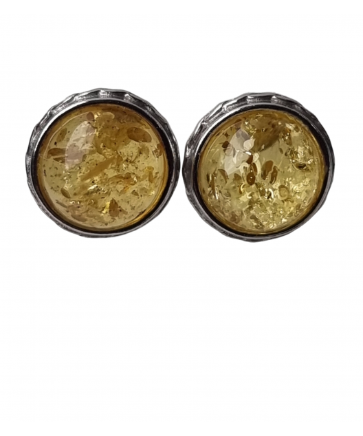 Boucles Ambre 10mm argent 925