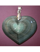 Pendentif Obsidienne Œil céleste Cœur