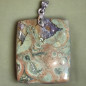 Pendentif Rhyolite rectangulaire