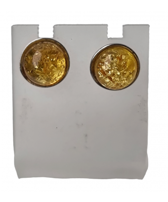 Boucles Ambre 8mm Argent 925