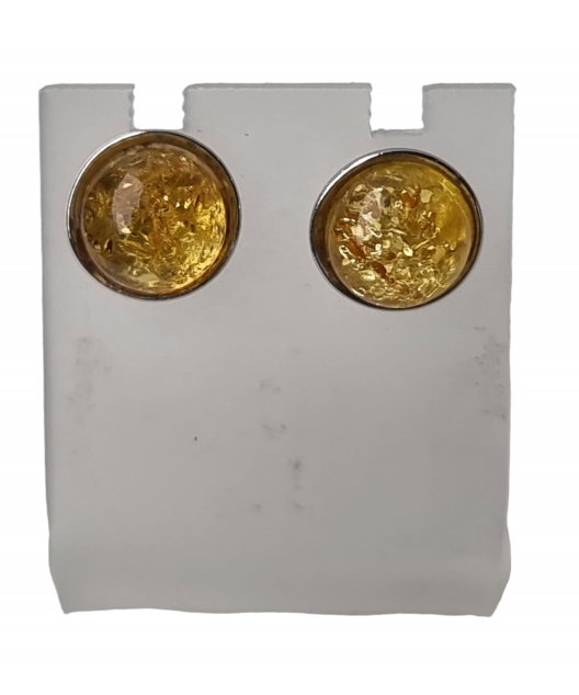Boucles Ambre 8mm Argent 925