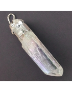 Pendentif Cristal de roche Angel Aqua