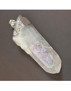 Pendentif Cristal de roche Angel Aqua