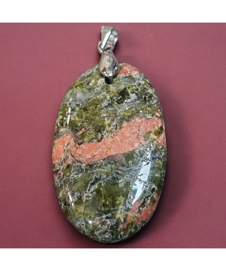 Pendentif Unakite ovale