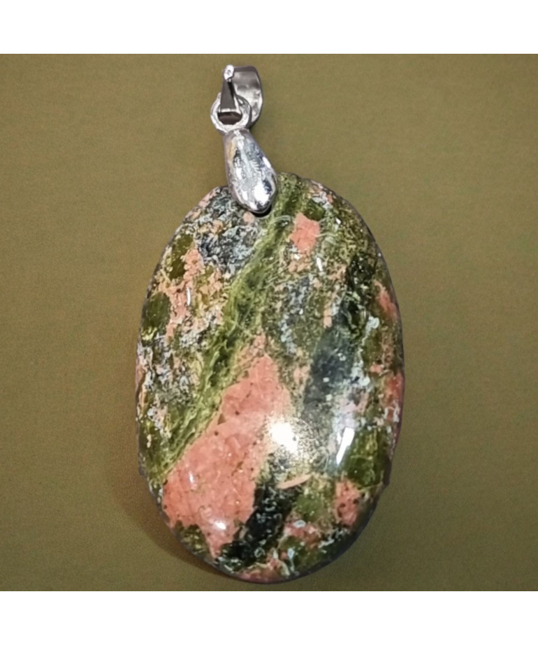 Pendentif Unakite ovale