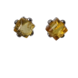 Boucles Ambre serties Argent 925