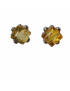 Boucles Ambre serties Argent 925