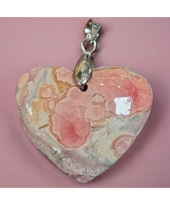 Pendentif Rhodochrosite Cœur