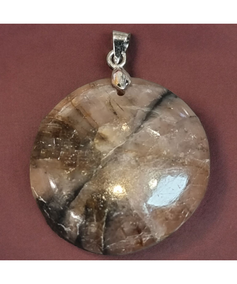 Pendentif Chiastolite rond