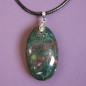 Pendentif Jaspe sanguin ovale sur cordon