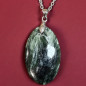 Pendentif Séraphinite ovale sur chaîne