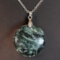 Pendentif Séraphinite rond sur chaîne
