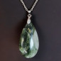 Pendentif Séraphinite goutte sur chaîne