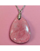 Pendentif Thulite goutte sur chaîne réglable