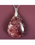Pendentif Thulite goutte sur chaîne réglable