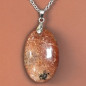 Pendentif Pierre de soleil ovale sur chaîne