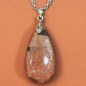 Pendentif Pierre de soleil goutte sur chaîne