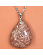 Pendentif Pierre de soleil goutte sur chaîne