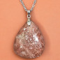 Pendentif Pierre de soleil goutte sur chaîne