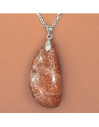 Pendentif Pierre de soleil sur chaîne