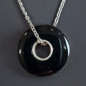 Pendentif Onyx Donut sur chaîne