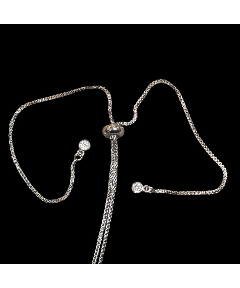 Pendentif Pierre de lune ovale sur chaîne réglable