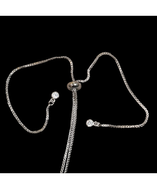 Pendentif Pierre de lune ovale sur chaîne réglable