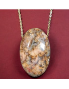 Pendentif Opale sur chaîne plaquée or