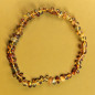 Collier Ambre baltique multicolore Baroque polie bébé avec fermoir sécurisé