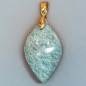 Pendentif Amazonite avec bélière dorée