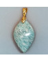 Pendentif Amazonite avec bélière dorée