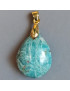 Pendentif Amazonite avec bélière dorée
