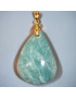 Pendentif Amazonite goutte avec bélière dorée