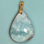 Pendentif Amazonite goutte avec bélière dorée