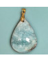 Pendentif Amazonite goutte avec bélière dorée