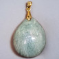 Pendentif Amazonite goutte avec bélière dorée