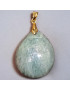 Pendentif Amazonite goutte avec bélière dorée