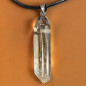 Pendentif Quartz fumé pointe sur cordon