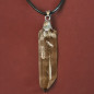 Pendentif Quartz fumé pointe sur cordon