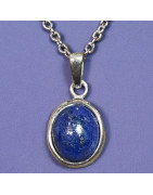Pendentif Lapis-lazuli Argent 925 sur chaîne