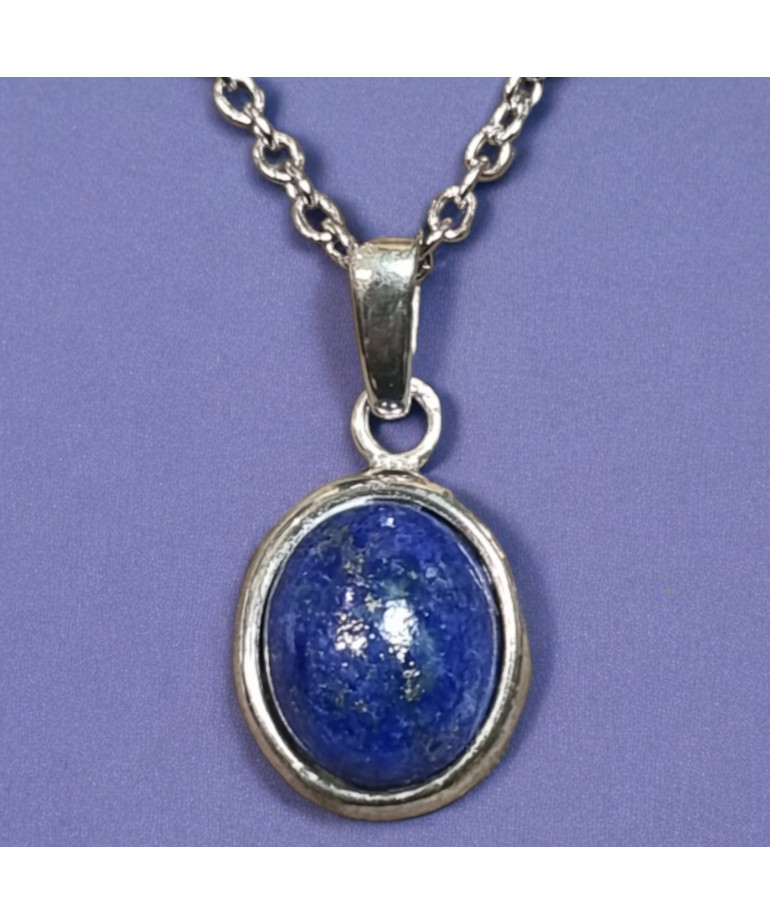 Pendentif Lapis-lazuli Argent 925 sur chaîne