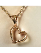 Pendentif Cœur avec chaîne Plaqué or