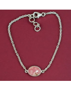 Bracelet Rhodochrosite ovale Argent 925