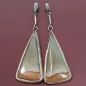 Boucles Jaspe Picasso gouttes Argent 925