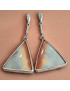 Boucles Jaspe Picasso Triangulaires Argent 925