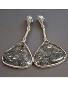 Boucles Quartz Tourmaline Argent 925