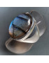 Bague Labradorite type Chevalière Argent 925 Taille 56